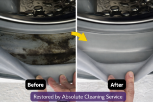 end of tenancy kitchen cleaning-washing machine seal