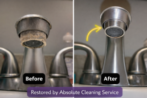 end of tenancy kitchen cleaning-sink tap